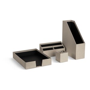 Kartonski uredski organizatori u setu 4 kom Hugo Canvas Paper Laminate – Bigso