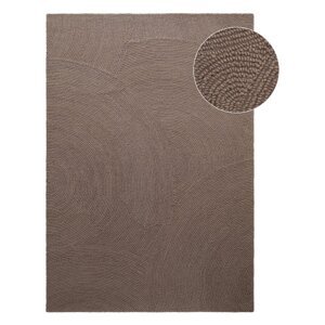 Ručno rađen vunen tepih smeđe-sivi 160x230 cm Eleni Taupe – Hanse Home