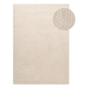 Ručno rađen vunen tepih u svijetloj prirodnoj boji 80x150 cm Eleni Natural White – Hanse Home
