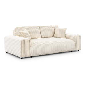 Krem sofa od samta 213 cm Justin – Ropez