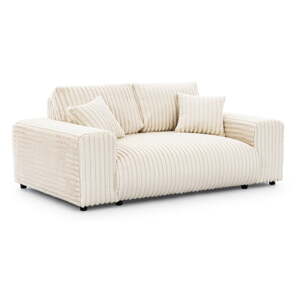Krem sofa od samta 178 cm Justin – Ropez