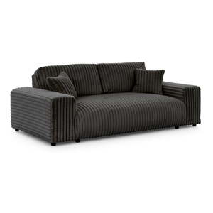 Tamno siva sofa od samta 213 cm Justin – Ropez