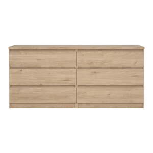 Komoda u dekoru hrasta u prirodnoj boji 154x70x50 cm Naia – Tvilum