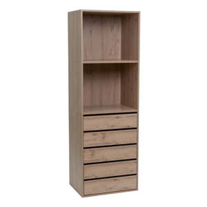 Otvoreni modularni garderobni ormar u dekoru hrasta u prirodnoj boji 60x180x45 cm Modular – Casa Selección