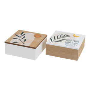 Kutije za pohranu u setu  2 kom s poklopcem/dekorativne ø 20x8,5 cm – Casa Selección