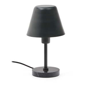 Tamno zelena/crna mramorna stolna lampa s metalnim sjenilom (visina 32 cm) Calina – Kave Home