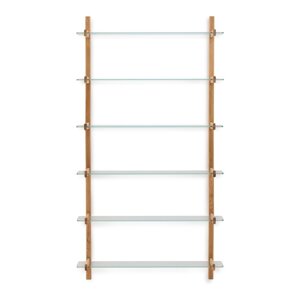 Stakleni modularni sustav polica u prirodnoj boji 110x202x30,5 cm Sitra – Kave Home
