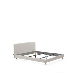 Sivi tapecirani bračni krevet bez podnice 180x200 cm Valma – Kave Home
