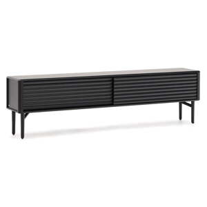 Crna TV komoda u dekoru hrasta 200x57x35 cm Lenon – Kave Home