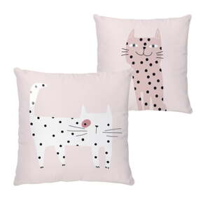 Dječji jastuk od pamučnog satena 45x45 cm Meow Meow – Butter Kings