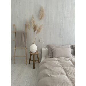 Bež posteljina za bračni krevet od muslina 200x200 cm Plain Muslin – Butter Kings