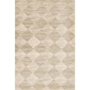 Bež vunen tepih 200x300 cm Agnus Checkered – Agnella