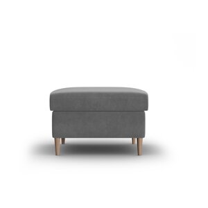 Svijetlo sivi baršunast tabure Kyoto – Cosmopolitan Design