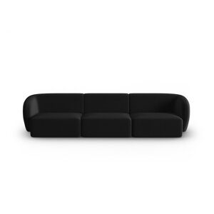 Crna baršunasti sofa 266 cm Paolo – Milo Casa