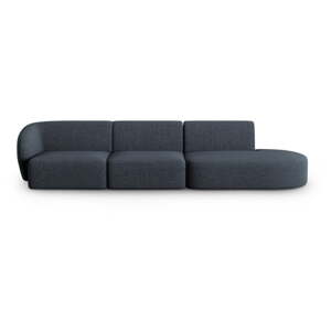 Plava sofa od šenila s lijevim kutom 311 cm Paolo – Milo Casa