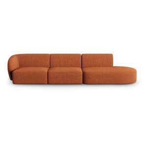 Sofa od šenila boja terakote s lijevim kutom 311 cm Paolo – Milo Casa