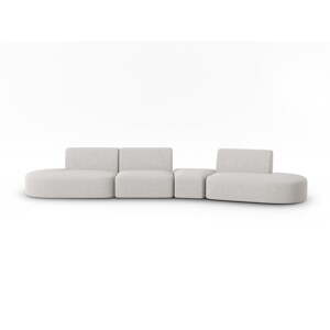 Svijetlo siva sofa od šenila s desnim kutom 428 cm Paolo – Milo Casa