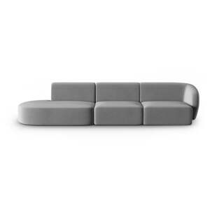 Siva baršunasti sofa s desnim kutom 311 cm Paolo – Milo Casa