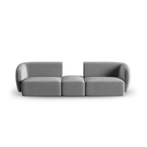 Siva baršunasti sofa 246 cm Paolo – Milo Casa