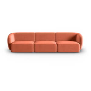 Ružičasta baršunasti sofa 266 cm Paolo – Milo Casa