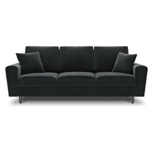 Tamno siva baršunasti sklopiva/s prostorom za odlaganje sofa 235 cm Kyoto – Cosmopolitan Design