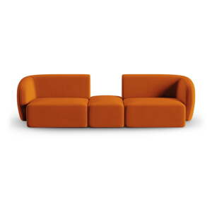 Baršunasti sofa boja terakote 246 cm Paolo – Milo Casa