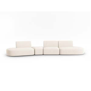 Bež sofa od šenila s lijevim kutom 428 cm Paolo – Milo Casa