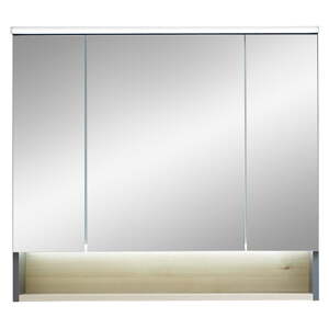 Sivi/u prirodnoj boji kupaonski ormarić u dekoru bora 72x80 cm Quickset 394 – Pelipal