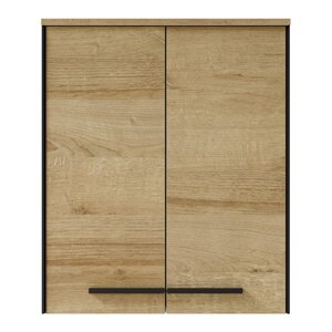 Zidni kupaonski ormarić u dekoru hrasta u prirodnoj boji 72x60 cm Quickset 395 – Pelipal