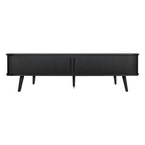 Crna TV komoda u dekoru hrasta 178x50x40 cm Rove – Woodman