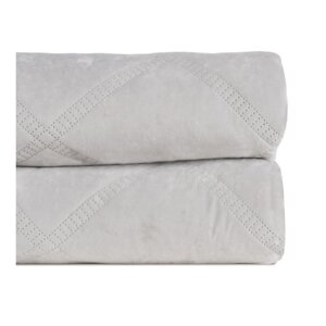 Krem prošiven prekrivač od samta 180x260 cm – Ixia