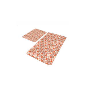 Narančaste od samta kupaonske prostirke u setu 2 kom 60x100 cm – Mila Home
