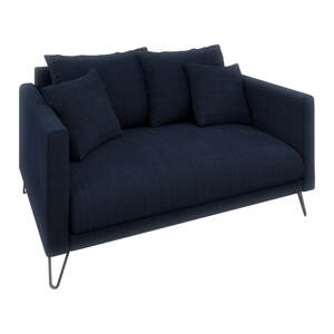 Tamno plava sofa od šenila 140 cm Freya – Ropez