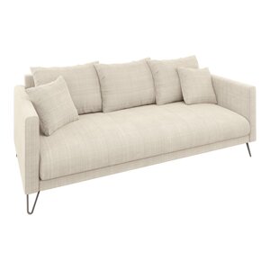 Krem sofa od šenila 200 cm Freya – Ropez