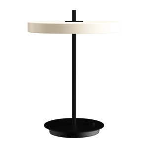 Crno-bijela metalna LED stolna lampa s mogućnosti zatamnjivanja s metalnim sjenilom (visina 41,5 cm) Asteria Table – UMAGE