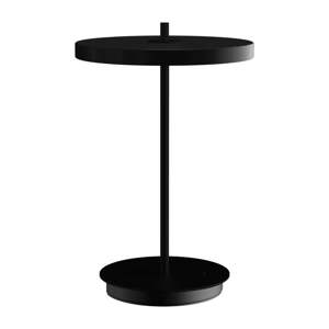 Crna metalna LED stolna lampa s metalnim sjenilom (visina 31 cm) Asteria Move – UMAGE
