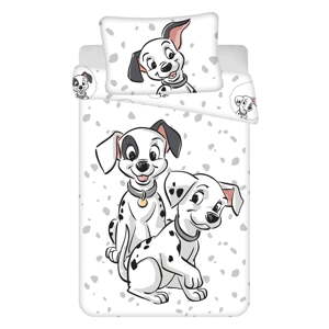 Bijela pamučna dječja posteljina za dječji krevetić 100x135 cm 101 Dalmatians – Jerry Fabrics