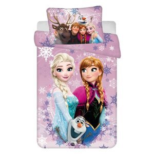 Pamučna dječja posteljina za dječji krevetić 100x135 cm Frozen "Purple" – Jerry Fabrics