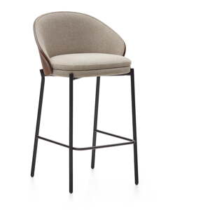 Smeđa/bež barska stolica (visine sjedala 65 cm) Eamy – Kave Home