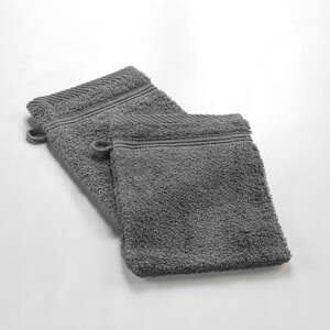 Tamno siva pamučna krpica za pranje 15x21 cm Tendresse – douceur d'intérieur