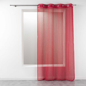 Crvena prozirna zavjesa 140x240 cm Telma – douceur d'intérieur
