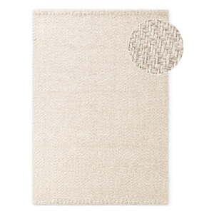Krem/boje slonovače ručno rađen tepih od mješavine vune 160x230 cm Majoli – Elle Decoration