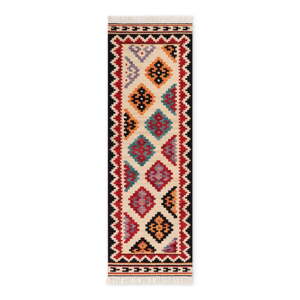 Crvena obostrana/ručno rađena vunena staza 60x190 cm Kamal Kian – Nouristan