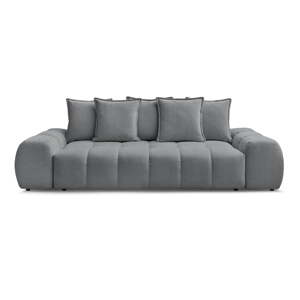 Tamno siva sklopiva/s prostorom za odlaganje sofa od šenila 278 cm Everest – Bobochic Paris