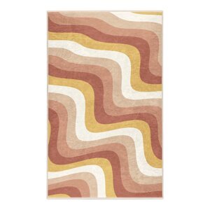 Oker žuti/prljavo rozi periv tepih 60x100 cm Creamy Strawberry Swirl – Mila Home