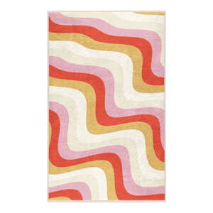 Žuti /ružičasti periv tepih 120x180 cm Creamy Raspberry Swirl – Mila Home
