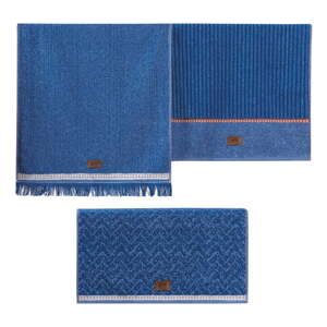 Plavi ručnici u setu 3 kom 50x90 cm Denim – Foutastic