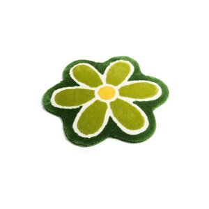 Zelena kupaonska prostirka ø 90 cm Flower – Foutastic
