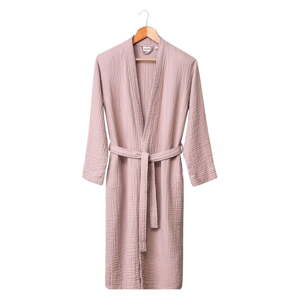 Ružičasti kućni ogrtač od muslina S/M Kimono – Foutastic
