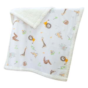 Bijela deka za bebe od renforce pamuka 75x100 cm Jungle – Mijolnir